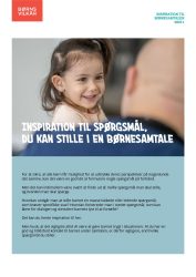 Forside for inspiration til spørgsmål, du kan stille i en børnesamtale