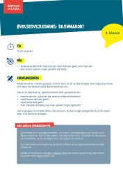 Forside for øvelsesvejledning med dilemmakort til 4. klasse