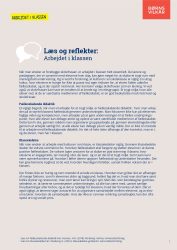 Læs og reflekter om arbejdet i klassen