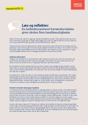 Læs og reflekter om at en helhedorienteret fraværsforståelse giver skolen flere handlemuligheder