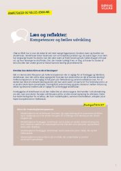 Læs og reflekter om kompetencer og fælles udvikling