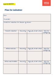 Plan for indsatser