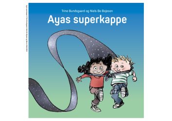 Forside af A4 print af billedbogen 'Ayas superkappe'