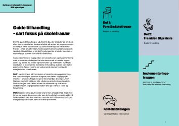 Forside for guide til handling til at sætte fokus på skolefravær