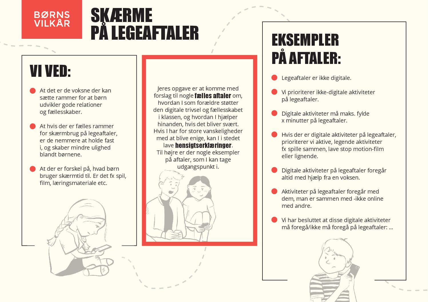 Forside for temaark om skærme på legeaftaler for indskolingen