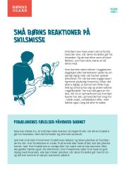 Forside for 'Små børns reaktioner på skilsmisse'